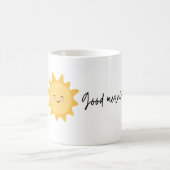 太陽と朝のデザインを持つマグカップ コーヒーマグカップ (中央)