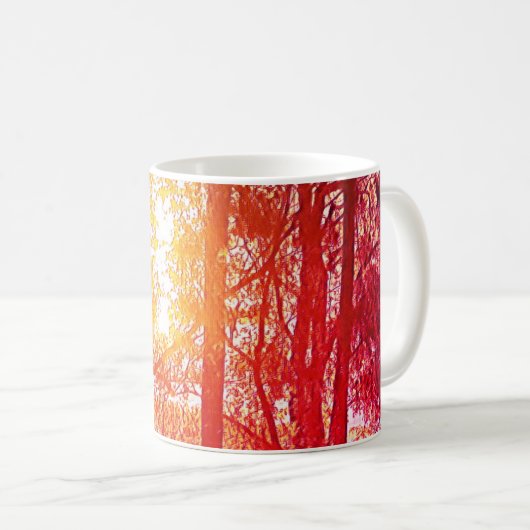 太陽と木のコーヒーマグ コーヒーマグカップ (正面右)