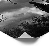 太陽と木の枝のトレーサリーのポスター ポスター (角)