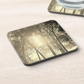 太陽と木の飲料用コースター コースター (左側)