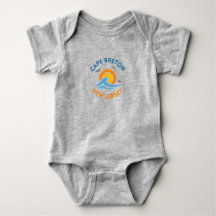 太陽と波のベビーTシャツ