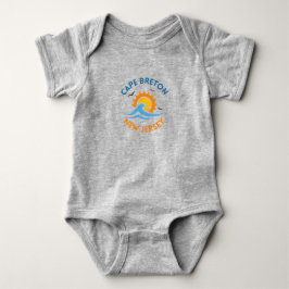 太陽と波のベビーTシャツ ベビーボディスーツ