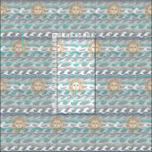 太陽と波 ファブリック (タイル)