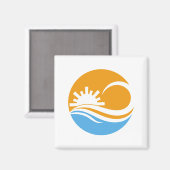 太陽と波 マグネット (正面/裏面)