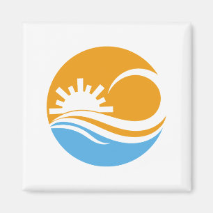太陽と波 マグネット