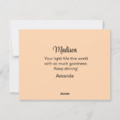 太陽と海聖句勇気付けられるの写真 シーズンカード (裏面)