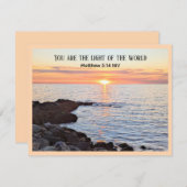 太陽と海聖句勇気付けられるの写真 シーズンカード (正面/裏面)