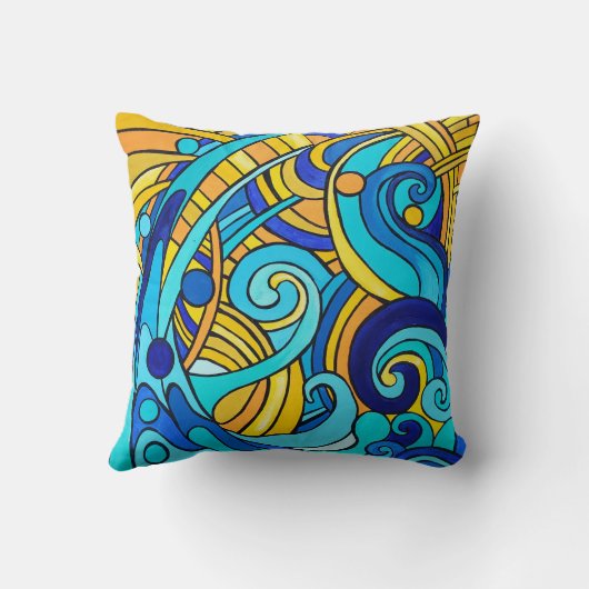 太陽と海 クッション (裏面)