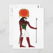 太陽と王の古代エジプトの神ラ ポストカード (正面/裏面)