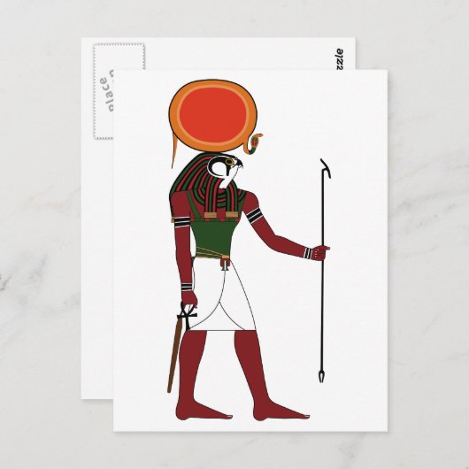 太陽と王の古代エジプトの神ラ ポストカード (正面/裏面)