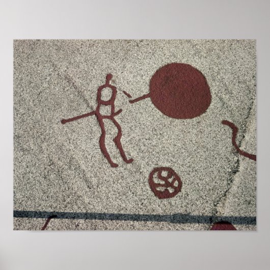太陽と男性の姿 ポスター (正面)