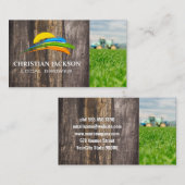 太陽と色付きブ絵を描ラシ | 農業農家 名刺 (正面/裏面)