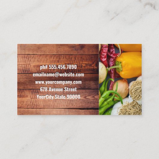 太陽と色付きブ絵を描ラシ | 野菜を作る 名刺 (裏面)