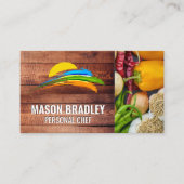 太陽と色付きブ絵を描ラシ | 野菜を作る 名刺 (正面)