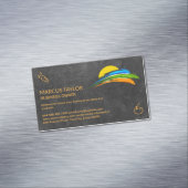 太陽と色付きブ絵を描ラシ | Chef マグネット名刺 (インサイチュ)