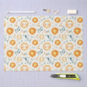 太陽と花ベビー贈り物 薄葉紙 (クラフト)