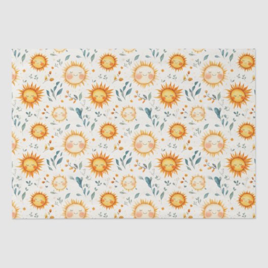 太陽と花ベビー贈り物 薄葉紙 (正面)