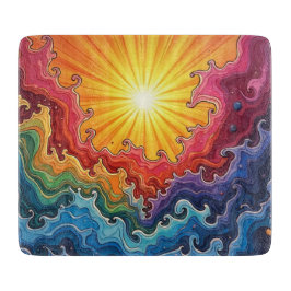 太陽と虹 カッティングボード