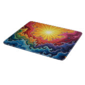 太陽と虹 カッティングボード (角)