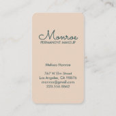 太陽と開花つる植物エレガントズ図解入りの、写真付きのサンディ 名刺 (裏面)