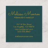 太陽と開花つる植物ボホエレガントー スクエア名刺 (裏面)