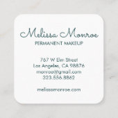 太陽と開花つる植物ボホエレガントー スクエア名刺 (裏面)