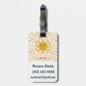 太陽と開花つる植物 カスタマイズ ラゲッジタグ (裏面縦)
