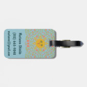太陽と開花つる植物 カスタマイズ ラゲッジタグ (裏面横)