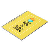 太陽と雲とのライズとシャインタイポグラフィ ノートブック (左側)