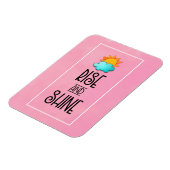 太陽と雲とのライズとシャインタイポグラフィ マグネット (左側)