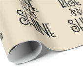 太陽と雲とのライズとシャインタイポグラフィ ラッピングペーパー (ロールコーナー)