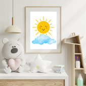 太陽と雲の子供部屋ポスター ポスター