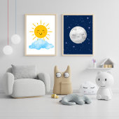 太陽と雲の子供部屋ポスター ポスター