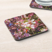 太陽と雲自然開花ハートの花 コースター (左側)