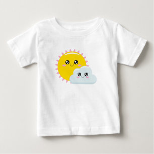 太陽と雲 ベビーTシャツ