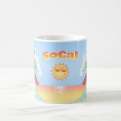 太陽とSoCalサーファー コーヒーマグカップ (中央)