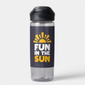 太陽におもしろいを示す標識 ウォーターボトル (背面)