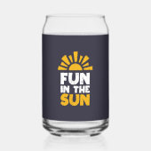 太陽におもしろいを示す標識 ガラス缶 (正面)