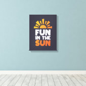 太陽におもしろいを示す標識 キャンバスプリント (インサイチュ (ウッドフロア))