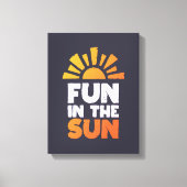 太陽におもしろいを示す標識 キャンバスプリント (正面)