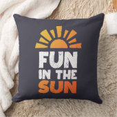 太陽におもしろいを示す標識 クッション (ブランケット)