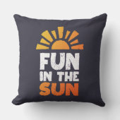 太陽におもしろいを示す標識 クッション (正面)