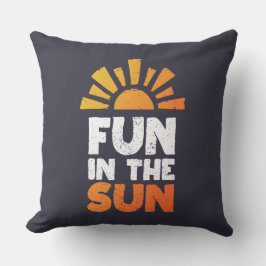 太陽におもしろいを示す標識 クッション