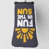 太陽におもしろいを示す標識 ゴルフヘッドカバー (回転90)