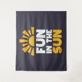 太陽におもしろいを示す標識 タペストリー (正面)