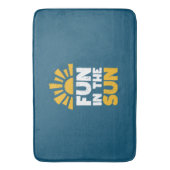 太陽におもしろいを示す標識 バスマット (正面縦)