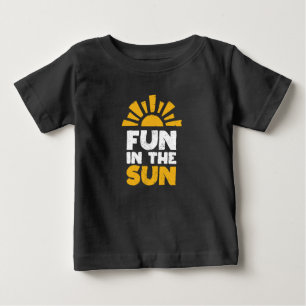 太陽におもしろいを示す標識 ベビーTシャツ
