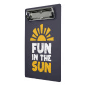 太陽におもしろいを示す標識 ミニクリップボード (アングル2)