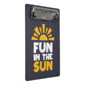 太陽におもしろいを示す標識 ミニクリップボード (アングル)
