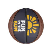 太陽におもしろいを示す標識 ミニバスケットボール (縦)